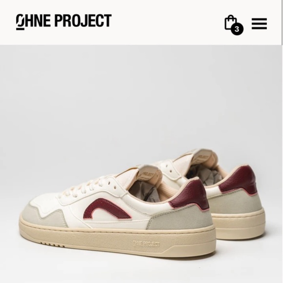 🌟 New! Ohne Project 080 Barefoot Sneaker, Heritage Cherry, Sz 39, Retro-Style - Picture 2 of 8